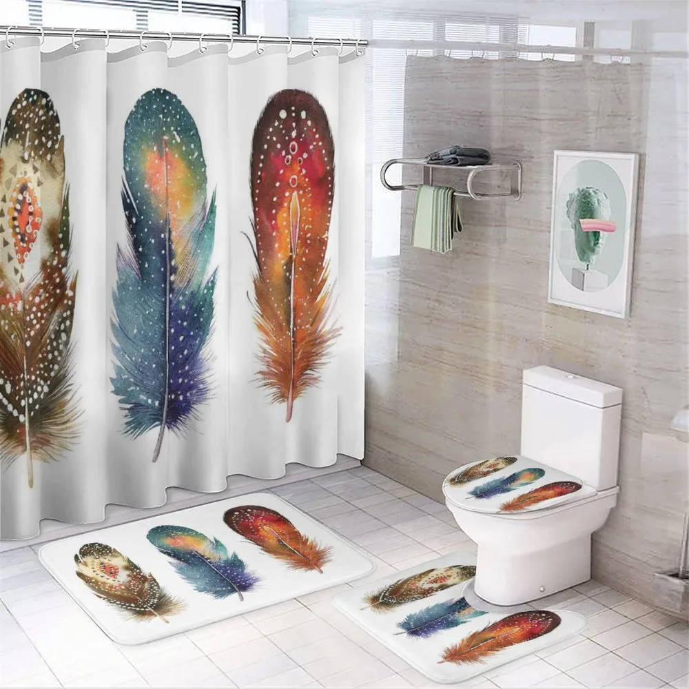 Feather Tribal — 4-Piece Bathroom Set preview