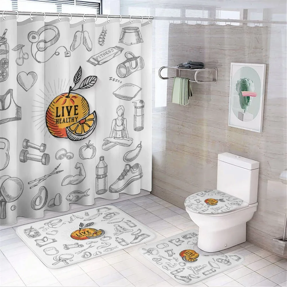 Live Healthy Theme — 4-Piece Bathroom Set preview