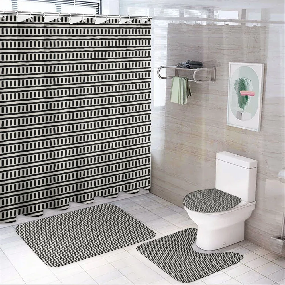 Curvilinear Lines and Shapes — 4-Piece Bathroom Set preview