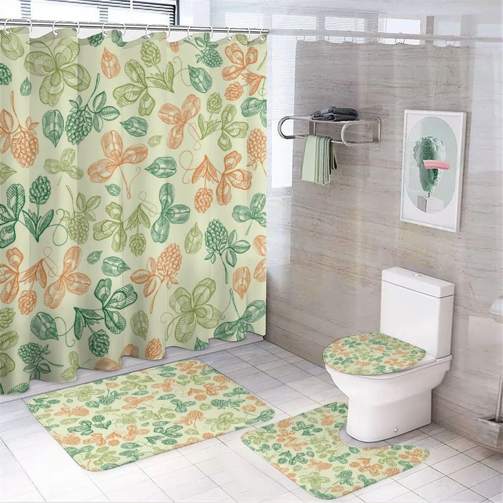 Floral St Patrick's Day Art — 4-Piece Bathroom Set preview