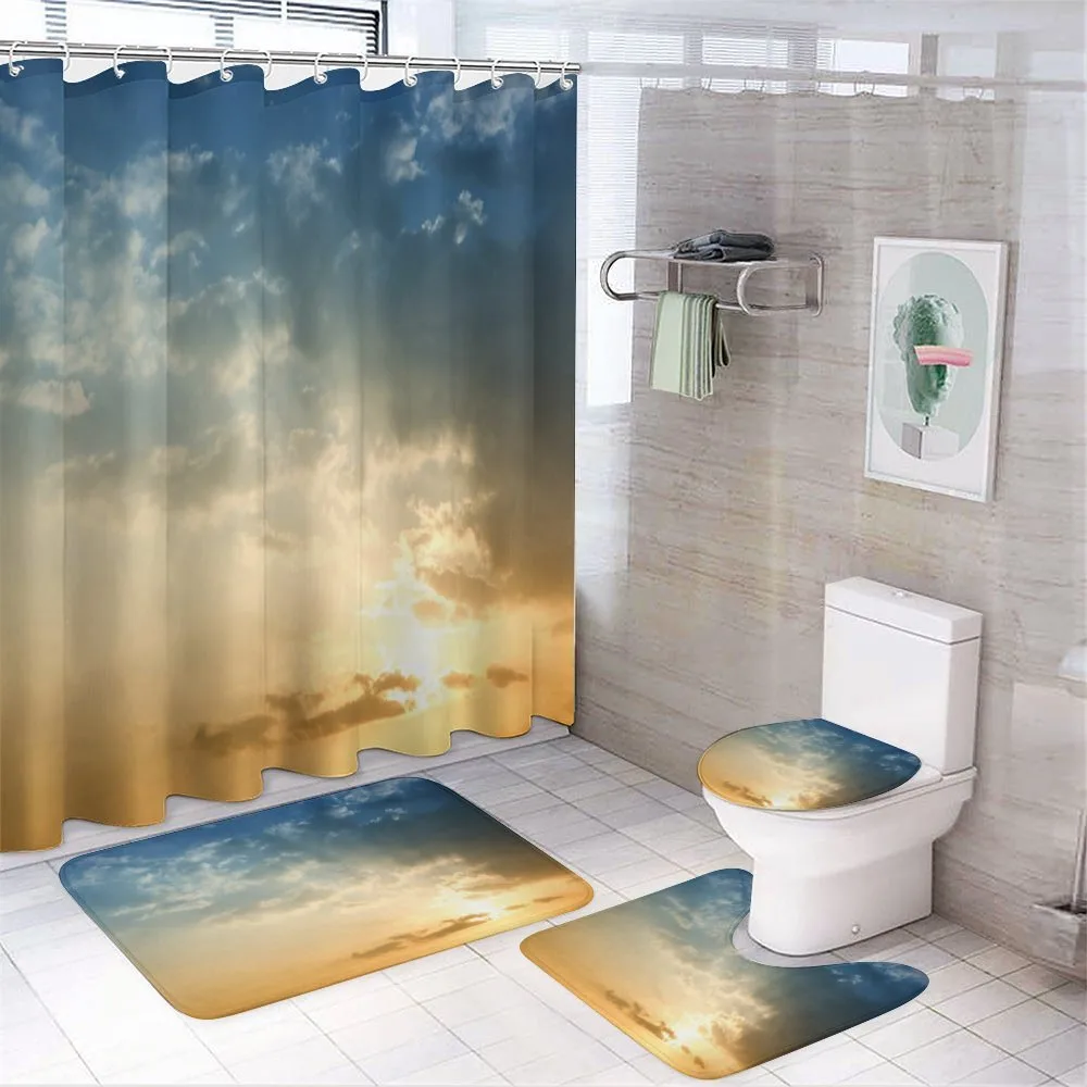 Sky Sun Rays Dusk — 4-Piece Bathroom Set preview