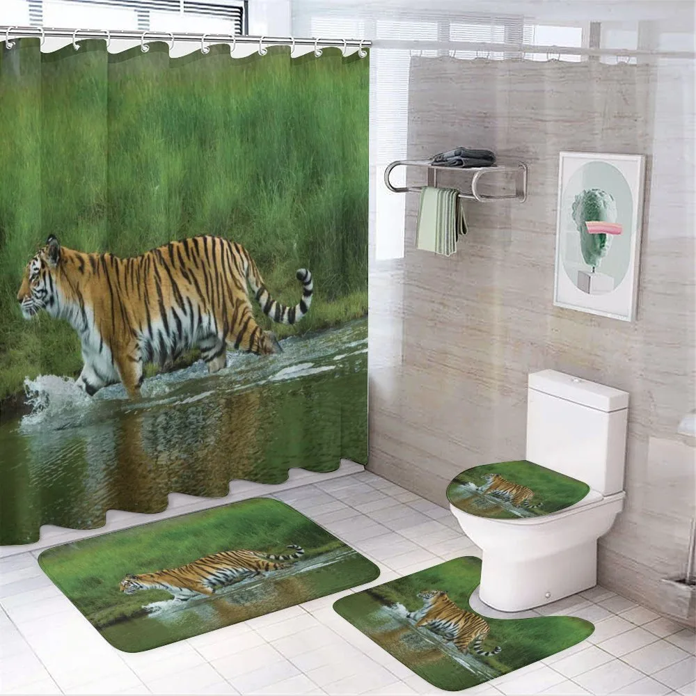 Siberian Tiger Panthera — 4-Piece Bathroom Set preview