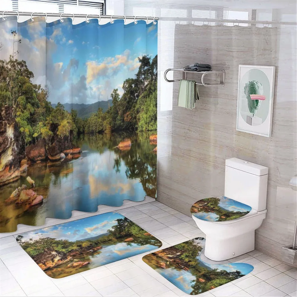View of Jungle River — 4-Piece Bathroom Set preview