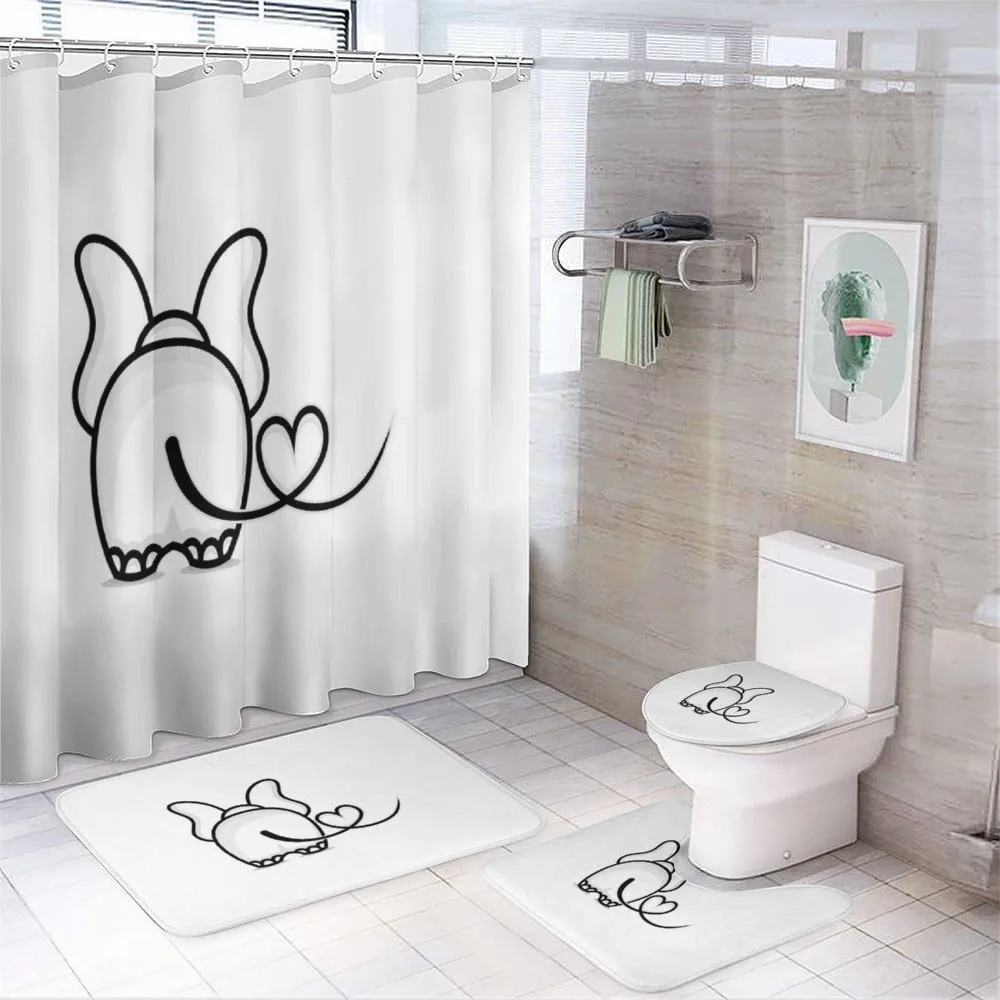 Love Theme Doodle Style — 4-Piece Bathroom Set preview