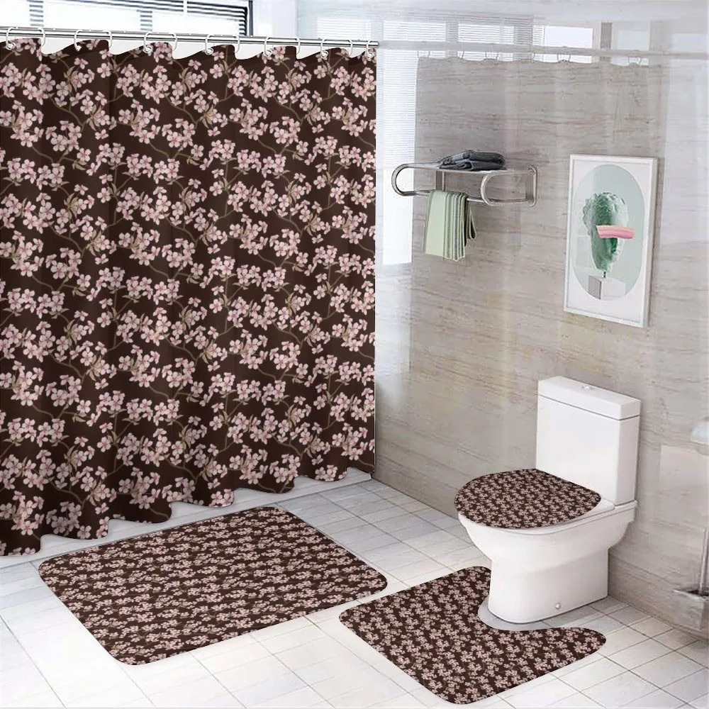 Soft Pink Cherry Bloom — 4-Piece Bathroom Set preview