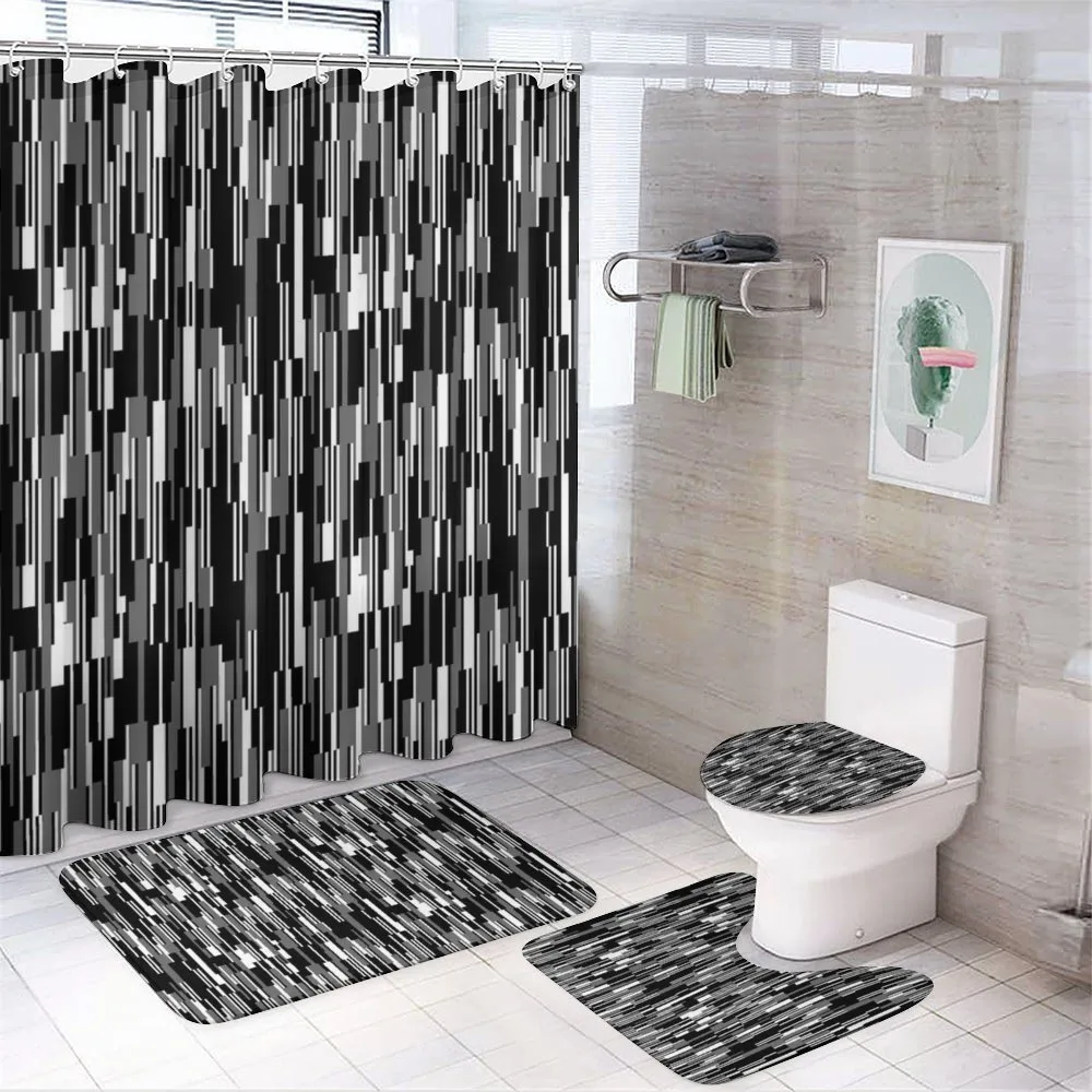 Abstract Lines — 4-Piece Bathroom Set preview