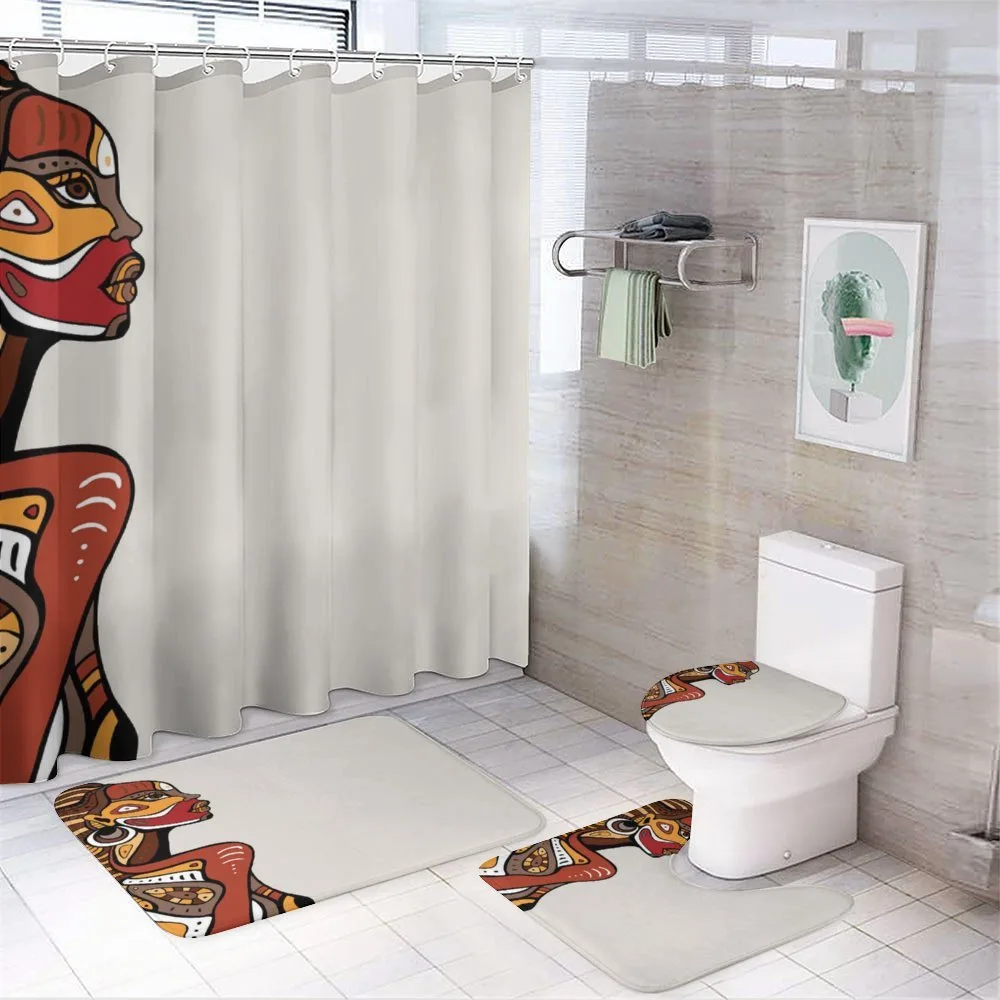 Hand Drawn Woman Art — 4-Piece Bathroom Set preview