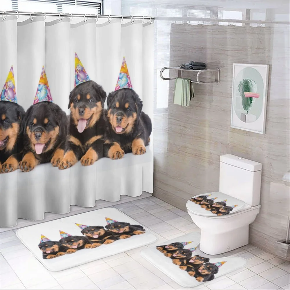 Birthday Dogs Hats — 4-Piece Bathroom Set preview