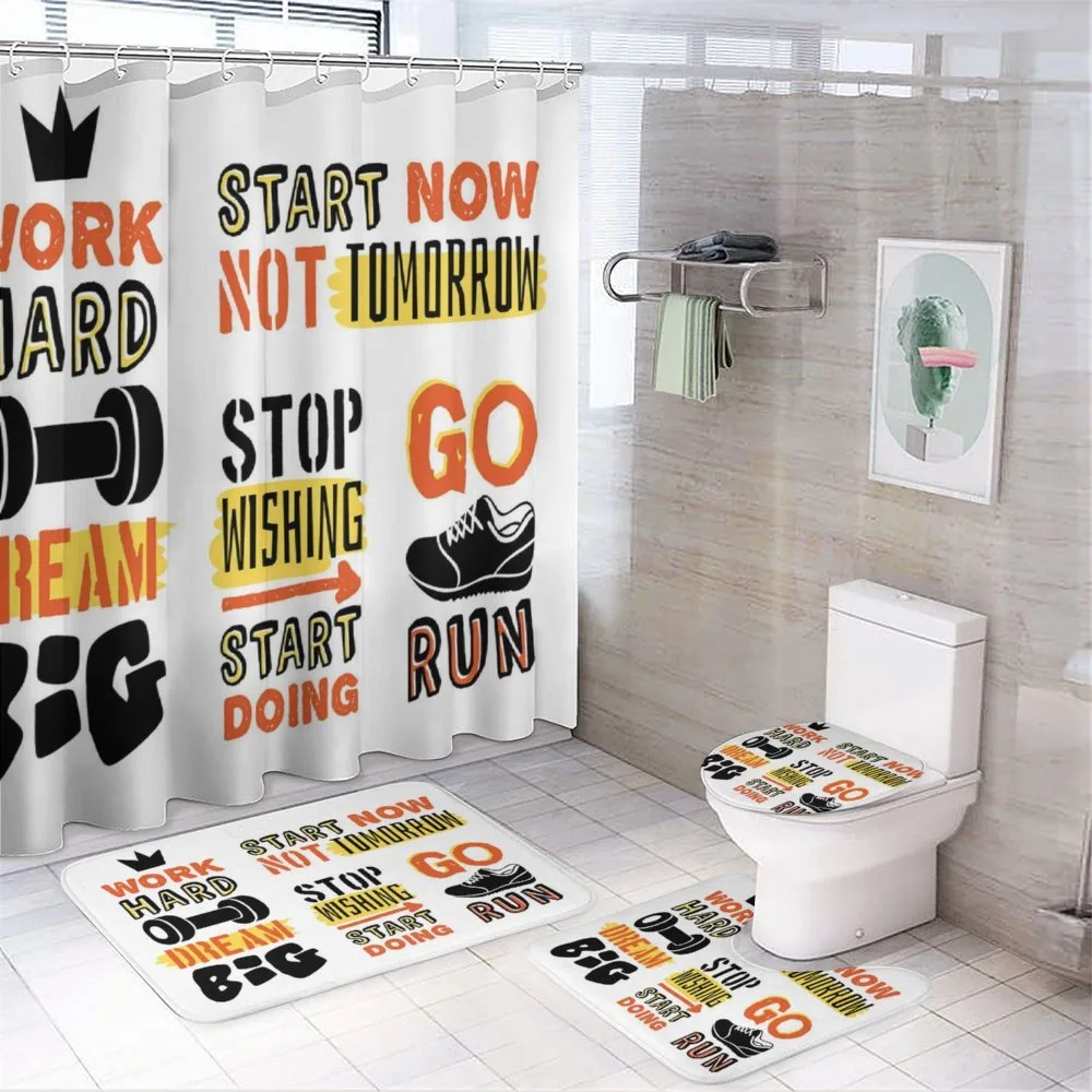 Positive Words Motivational — 4-Piece Bathroom Set preview