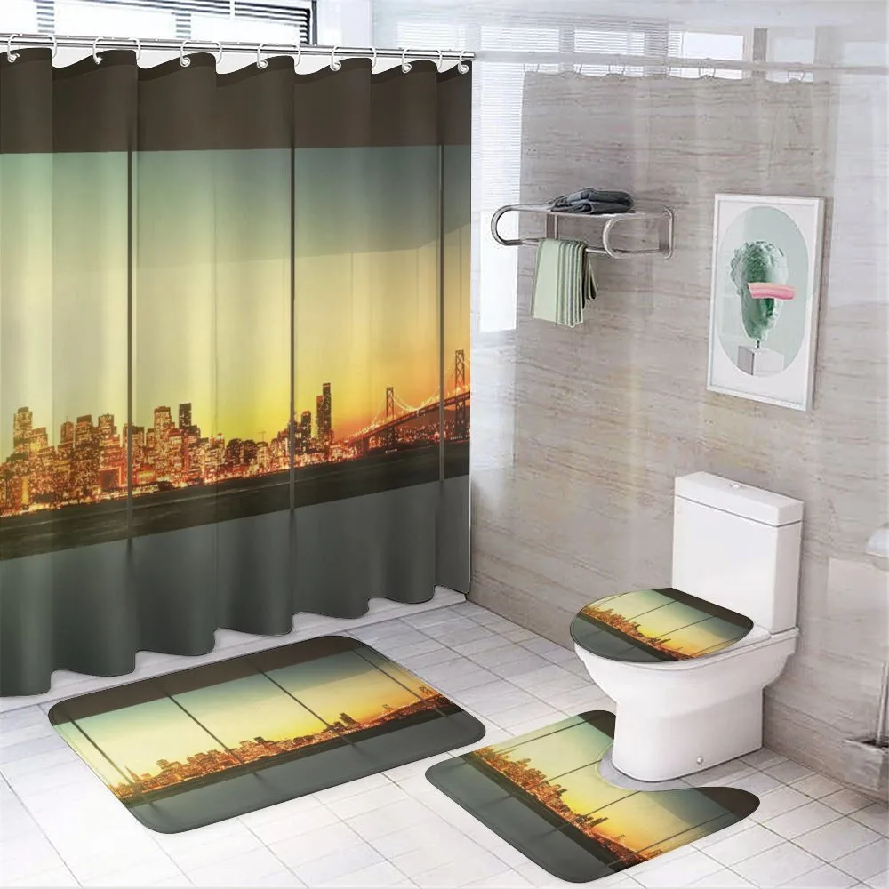 Empty Office Sunset View — 4-Piece Bathroom Set preview