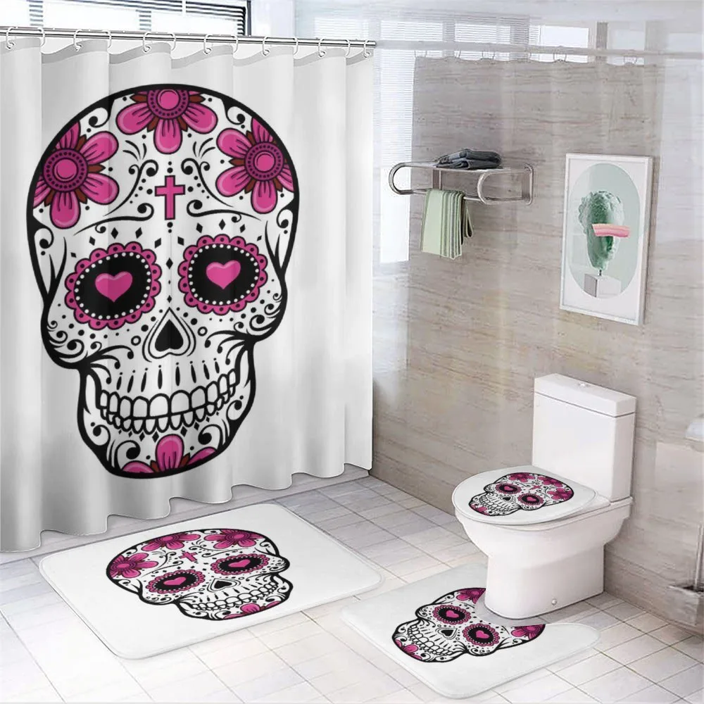 Flower Hearts Swirl — 4-Piece Bathroom Set preview