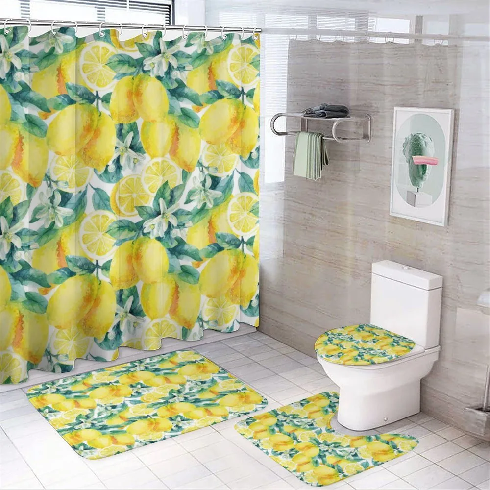 Lemon Citrus Branches — 4-Piece Bathroom Set preview