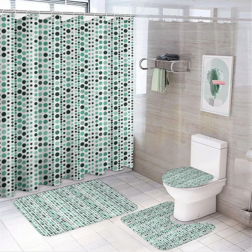 Geometrical Circles Dots — 4-Piece Bathroom Set preview