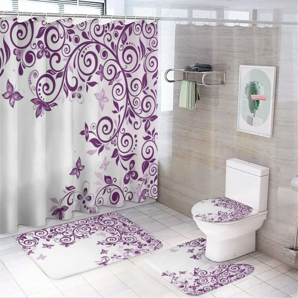 Lilium Floral Branch — 4-Piece Bathroom Set preview