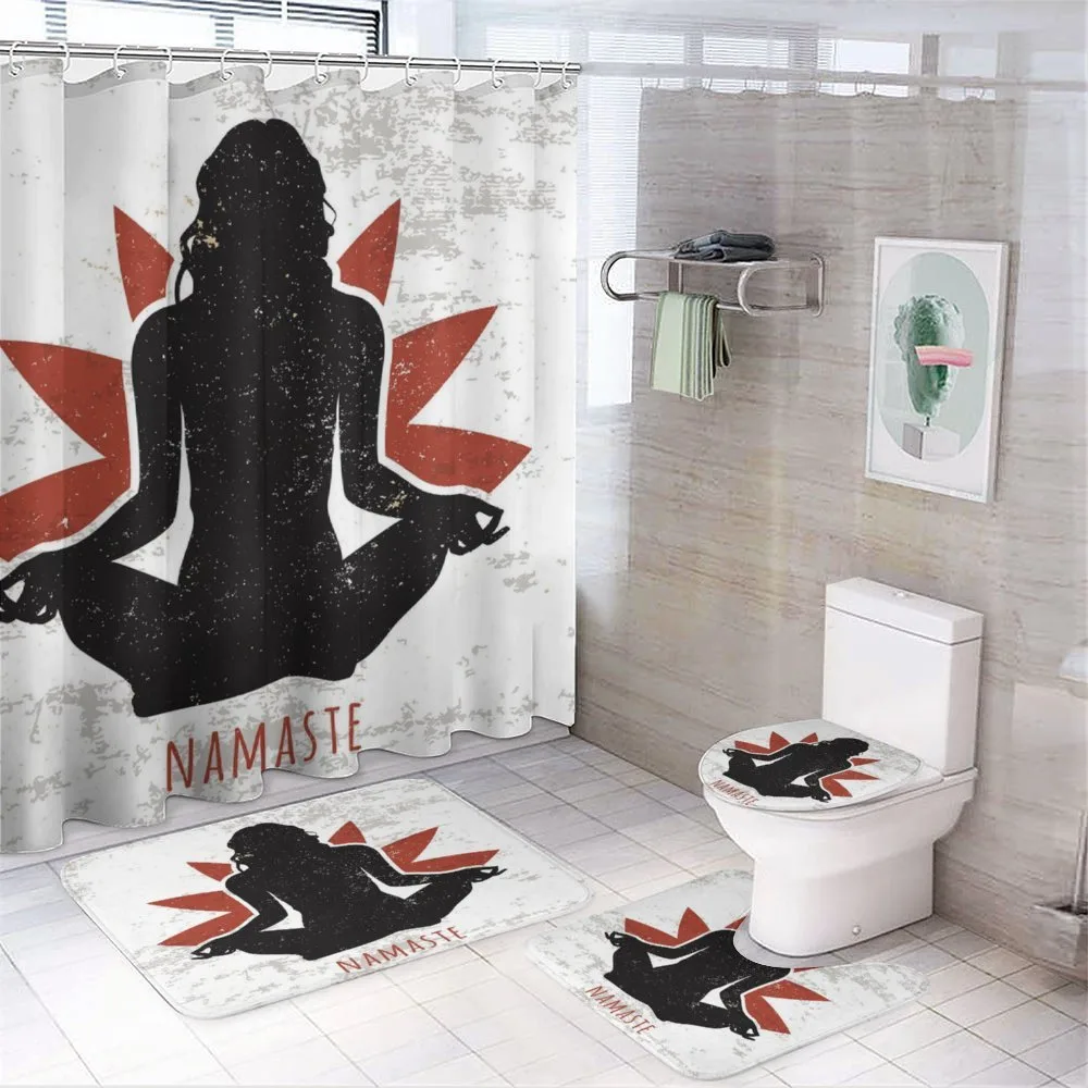 Lotus Woman Flower Grunge — 4-Piece Bathroom Set preview