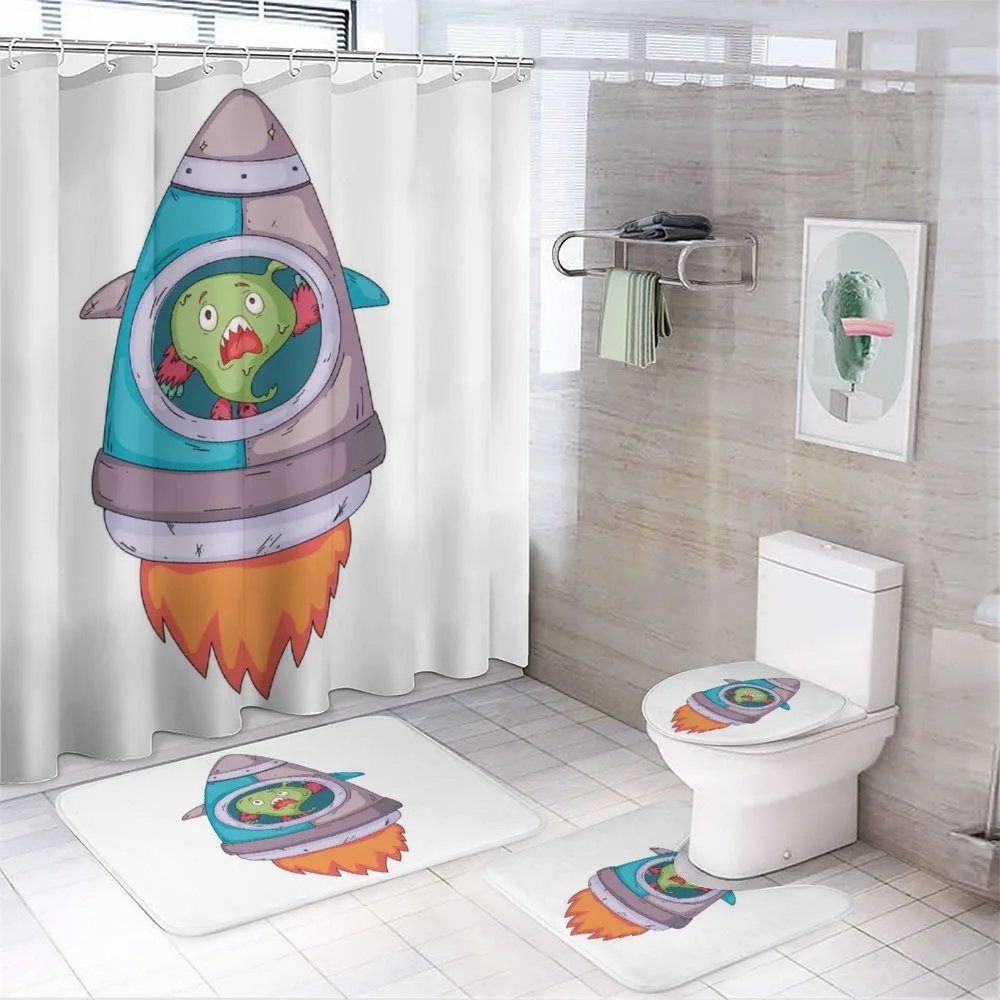 Monster Rocket Space Travel — 4-Piece Bathroom Set preview