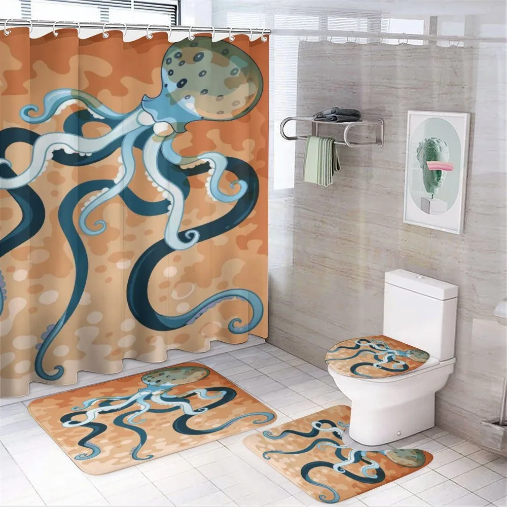 Oceanic Animal Cartoon — 4-Piece Bathroom Set preview
