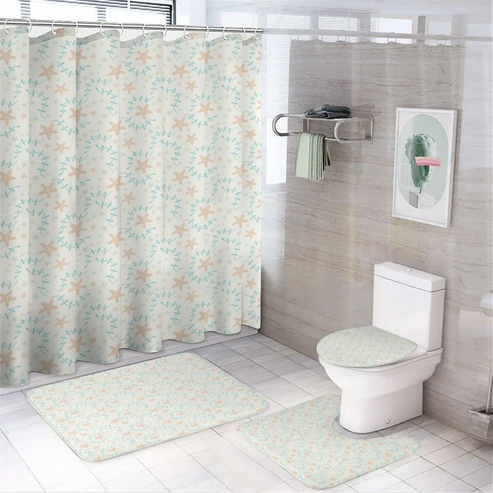 Colorful Marine Motifs — 4-Piece Bathroom Set preview