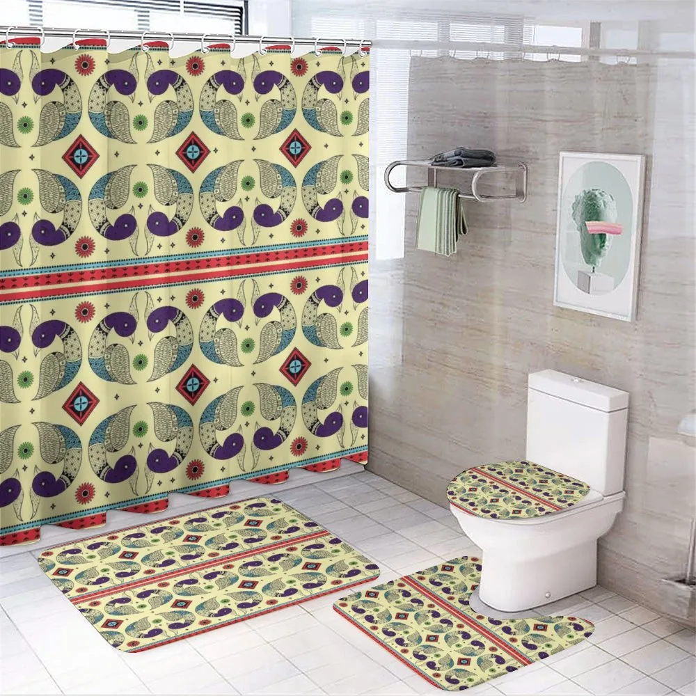 Peacock Pattern — 4-Piece Bathroom Set preview