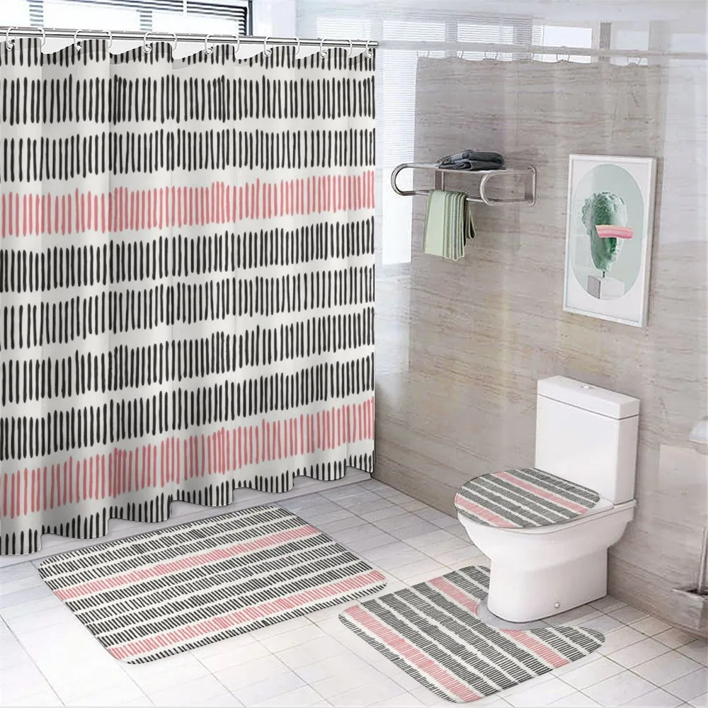 Retro Lines Hipster — 4-Piece Bathroom Set preview