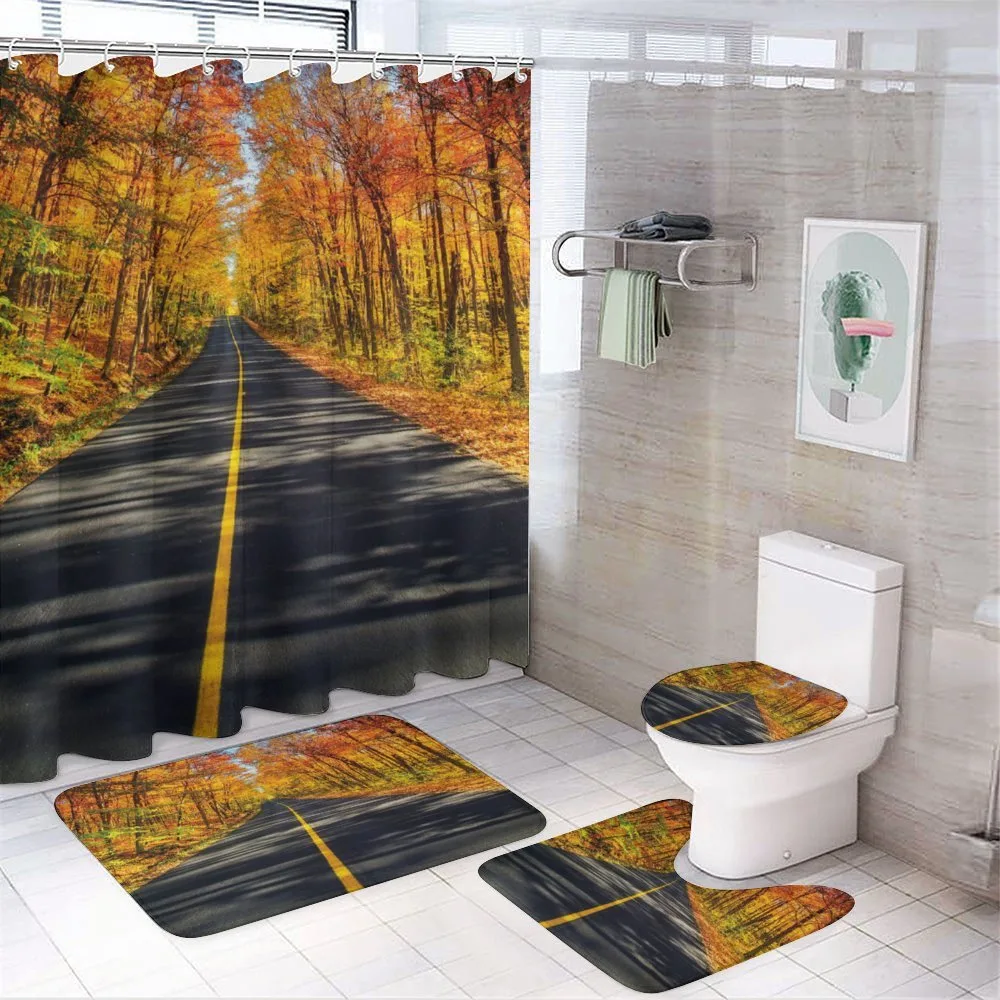 Rural Road Countryside — 4-Piece Bathroom Set preview