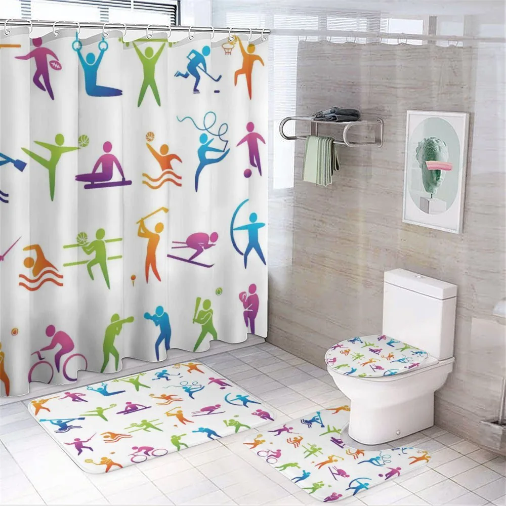 Sport Stick Man — 4-Piece Bathroom Set preview