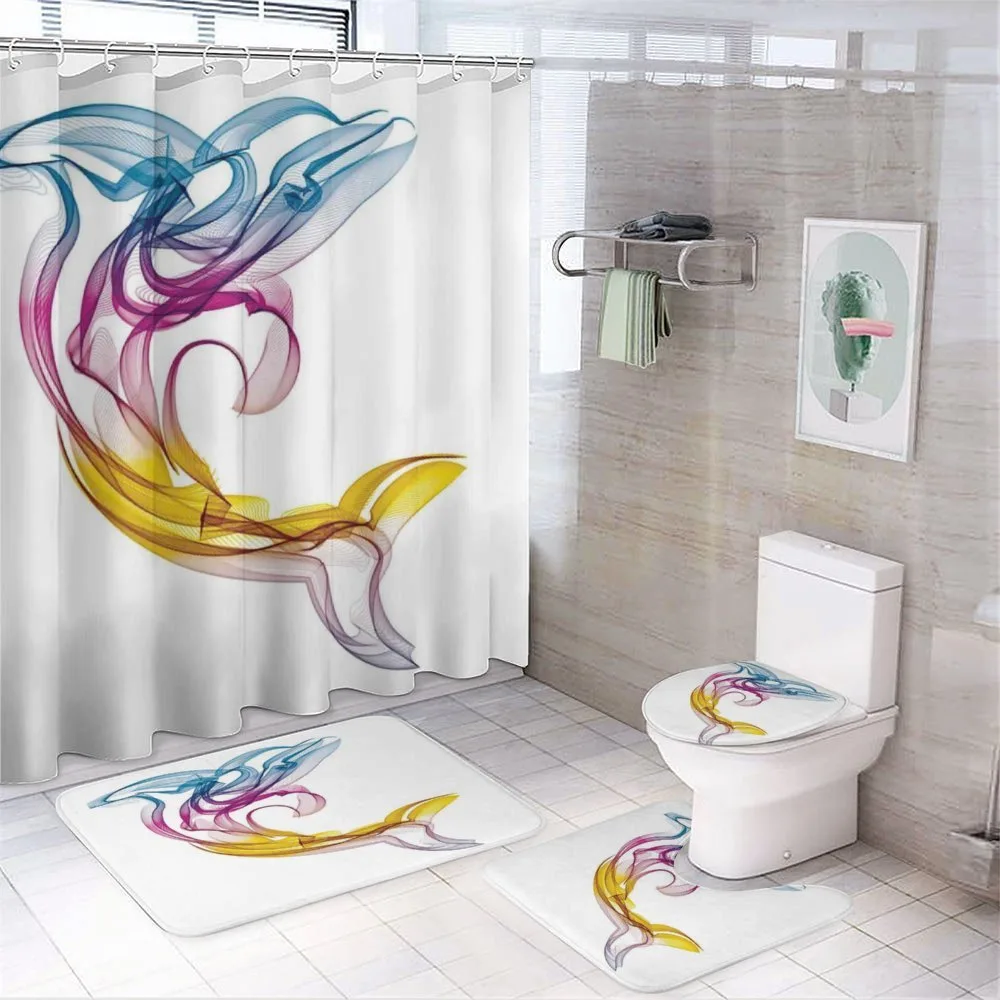Aquatic Dolphin — 4-Piece Bathroom Set preview