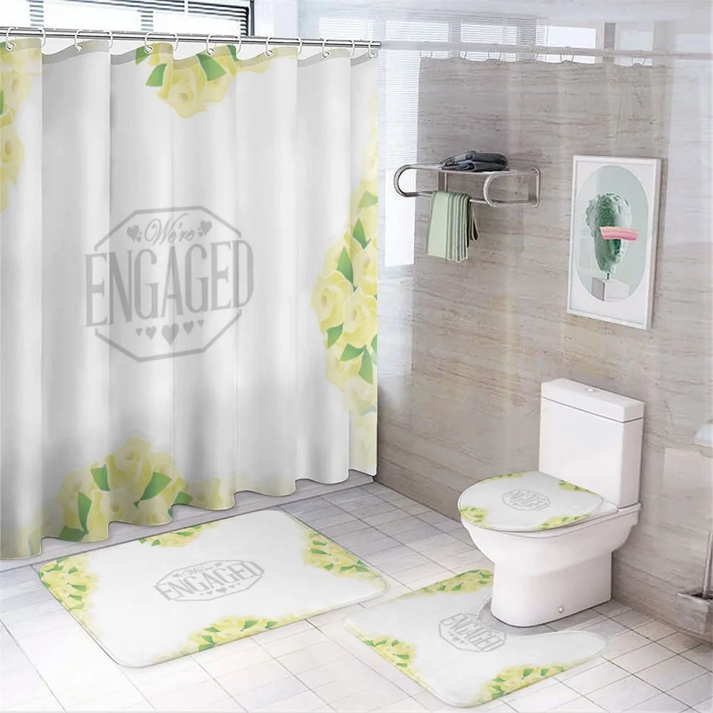 Roses and Leaves — 4-Piece Bathroom Set preview