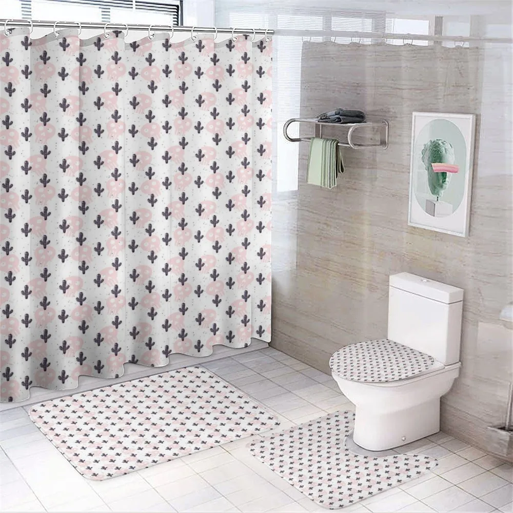 Skulls and Cactus Art — 4-Piece Bathroom Set preview