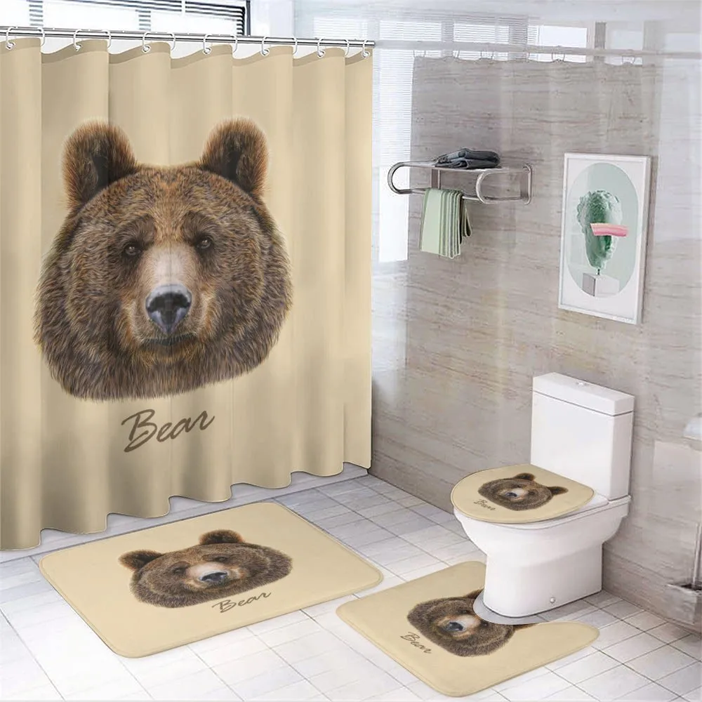 Strong Wild Beast Animal — 4-Piece Bathroom Set preview