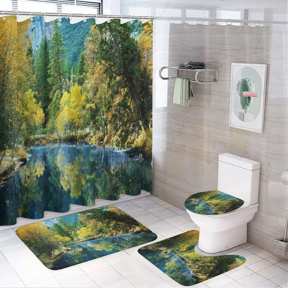 Autumn Forest Landscape — 4-Piece Bathroom Set preview