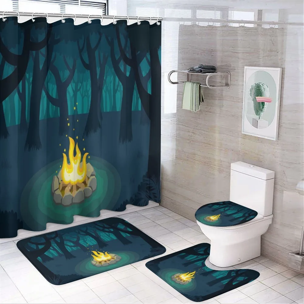 Campfire Woods Night — 4-Piece Bathroom Set preview