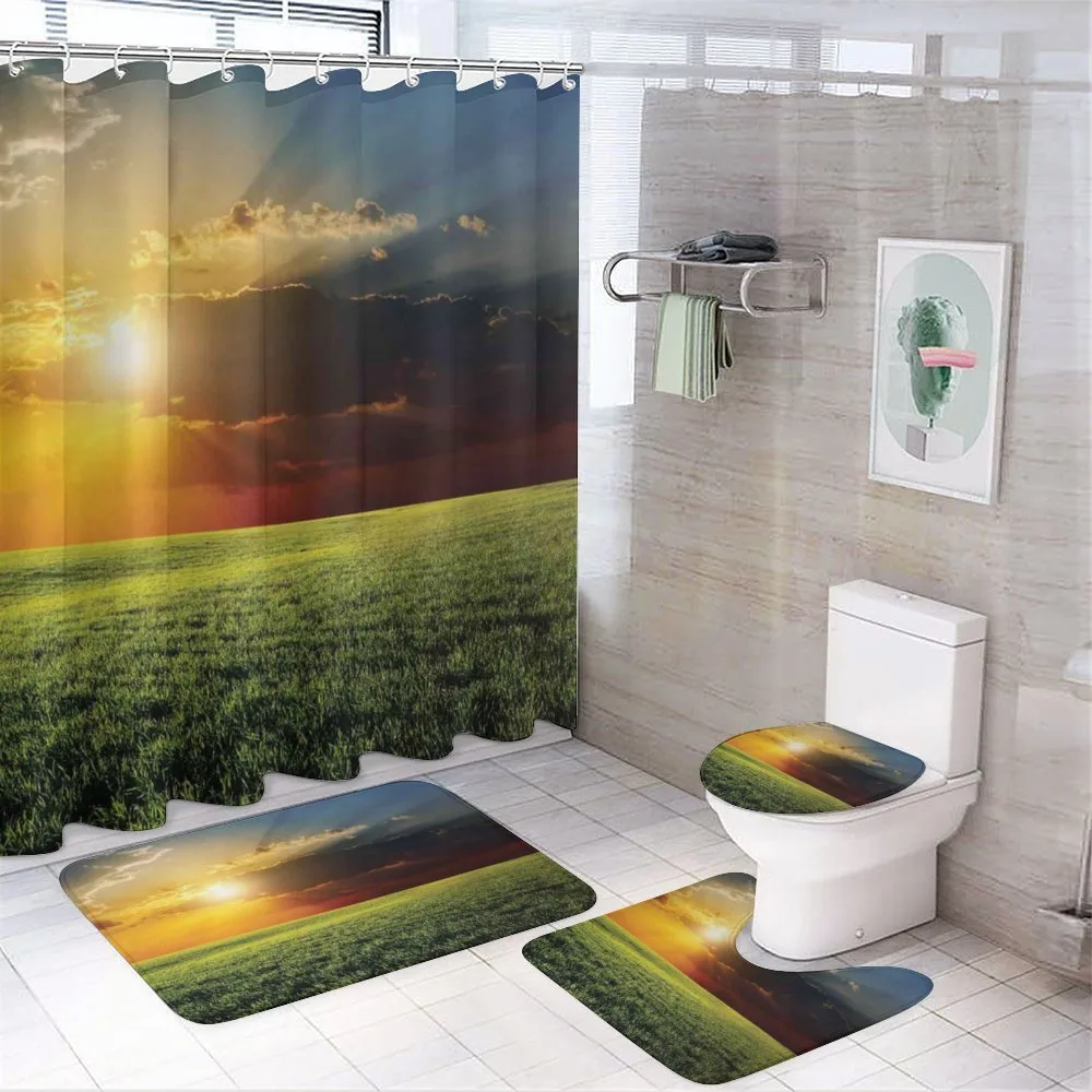 Dark Clouds Sunset — 4-Piece Bathroom Set preview