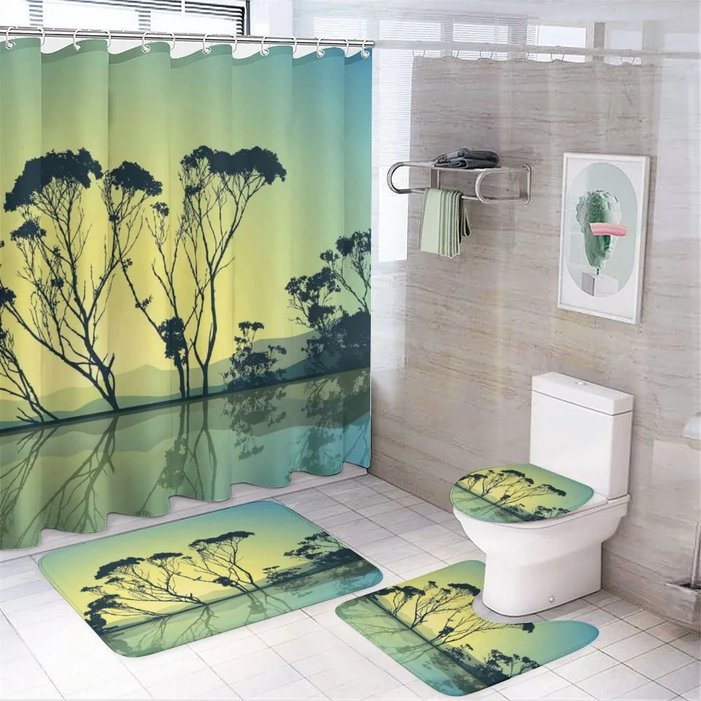 Tree Silhouettes Scenic — 4-Piece Bathroom Set preview