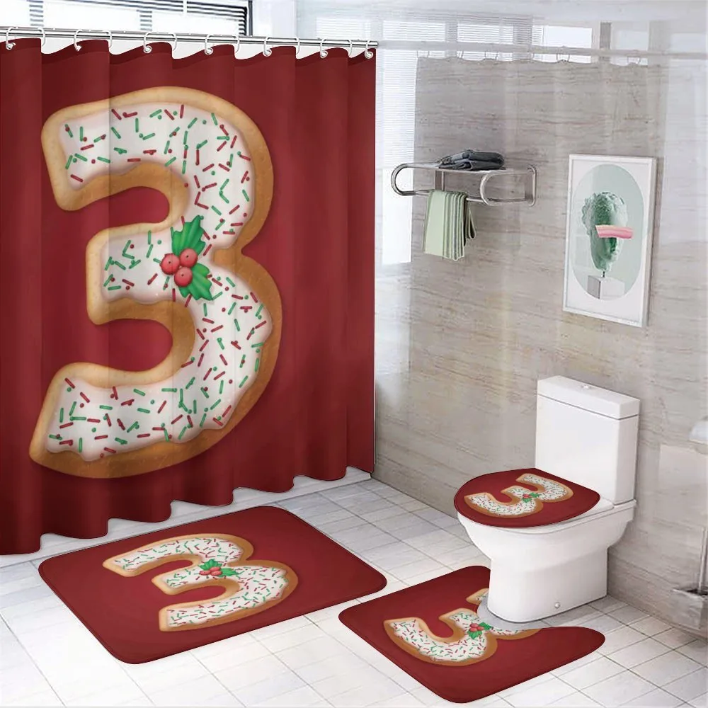 Xmas Cookie as 3 — 4-Piece Bathroom Set preview