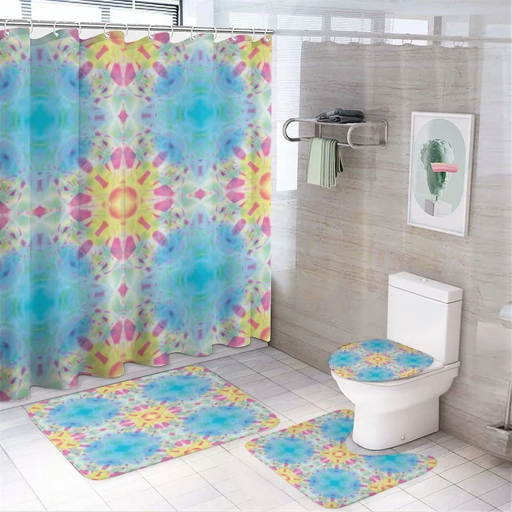 Psychedelic Blurry Art — 4-Piece Bathroom Set preview