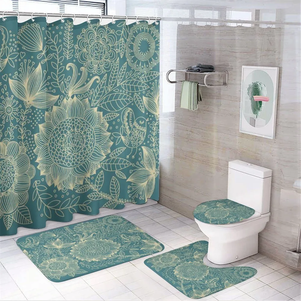 Nostalgic Floral Art — 4-Piece Bathroom Set preview