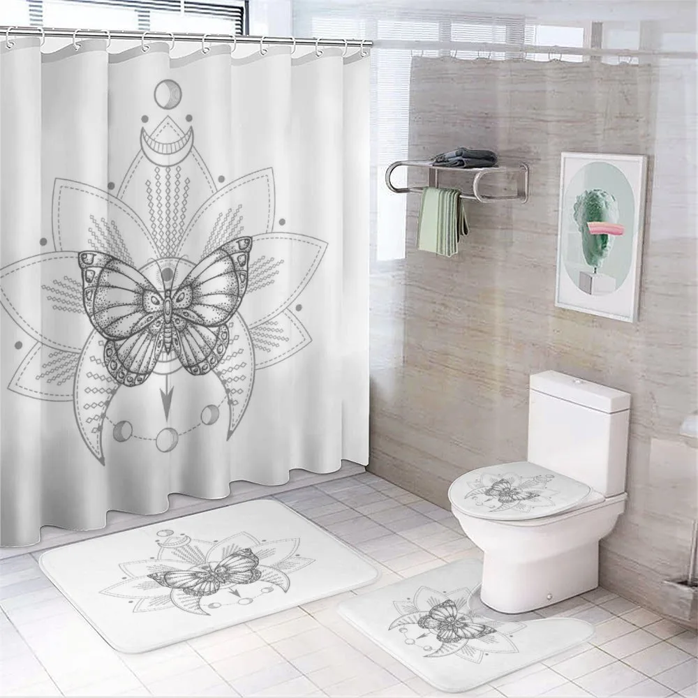 Butterfly Floral Mystic — 4-Piece Bathroom Set preview