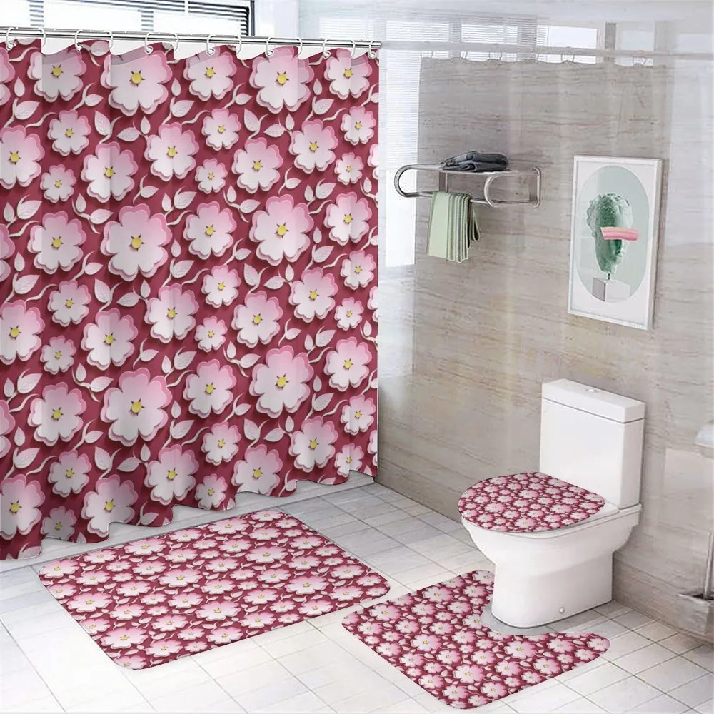 Petal of Japanese Cherry — 4-Piece Bathroom Set preview