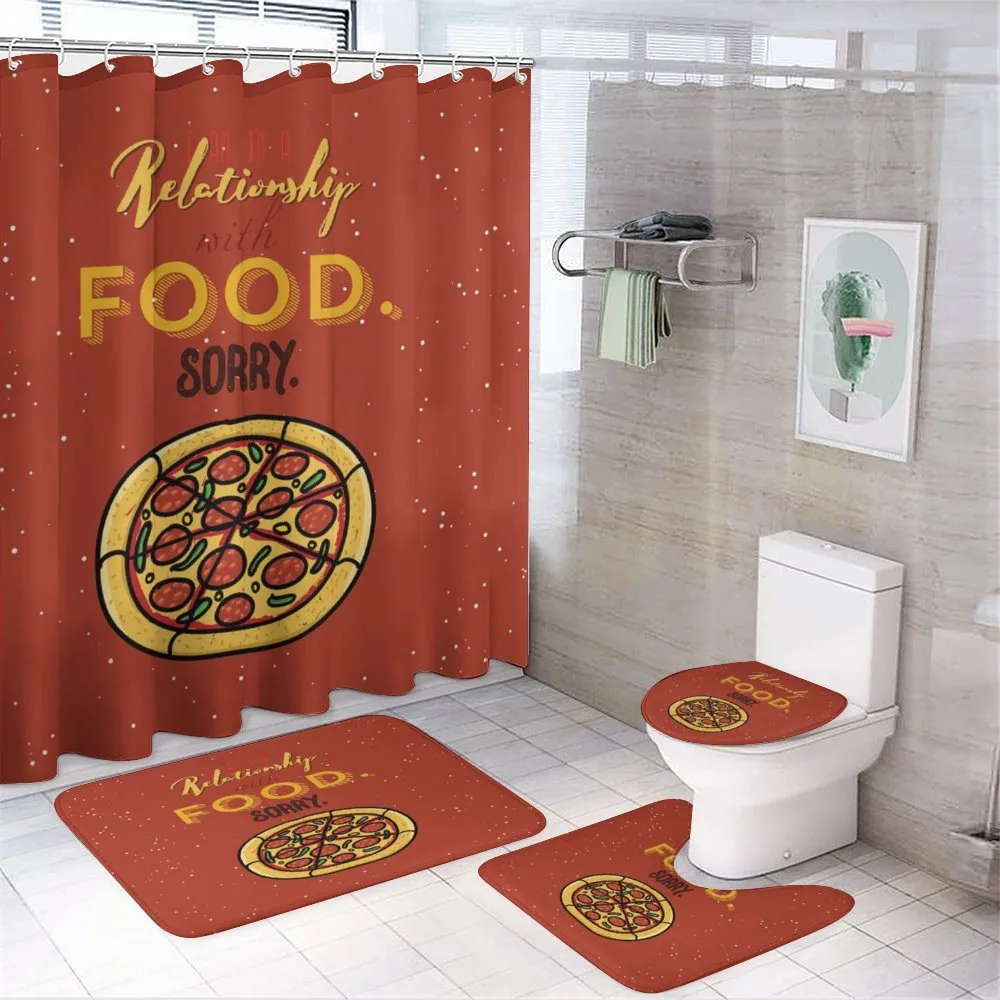 Pizza Relationship with Food — 4-Piece Bathroom Set preview