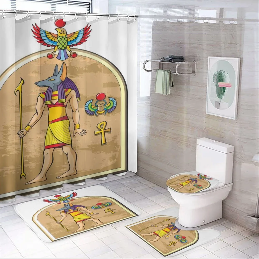 Anubis Ancient Myth — 4-Piece Bathroom Set preview