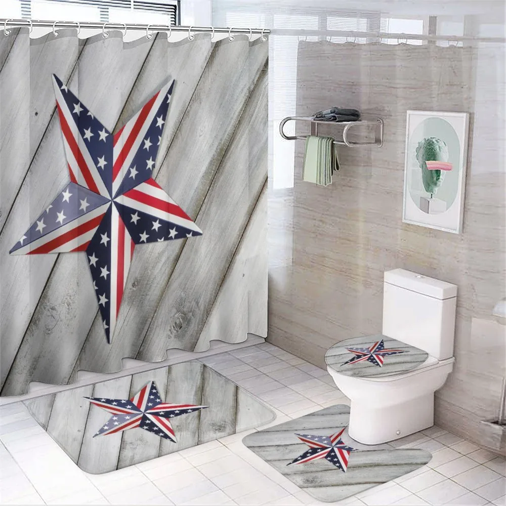 Star US Flag — 4-Piece Bathroom Set preview