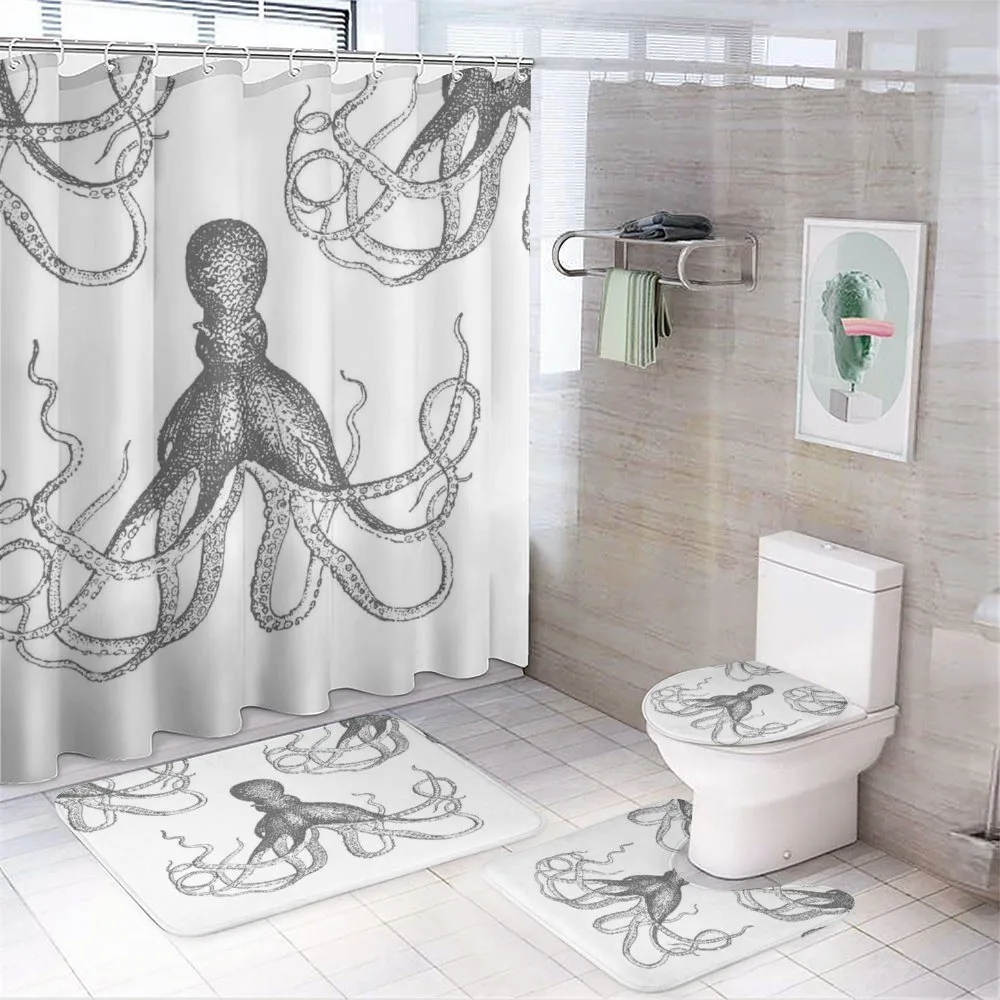 Animal Tentacles Marine — 4-Piece Bathroom Set preview