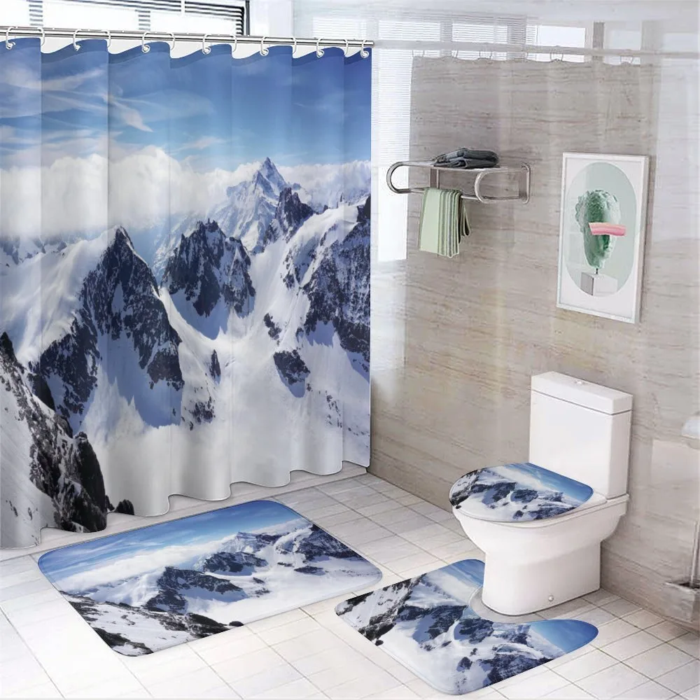 Mountain Peak Scenery — 4-Piece Bathroom Set preview