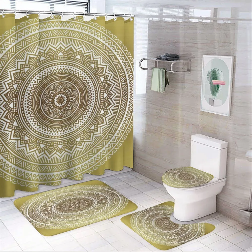 Ombre Mandala Flower — 4-Piece Bathroom Set preview