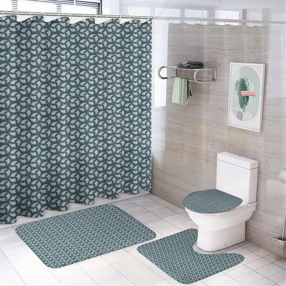 Ornamental Abstract Lines — 4-Piece Bathroom Set preview