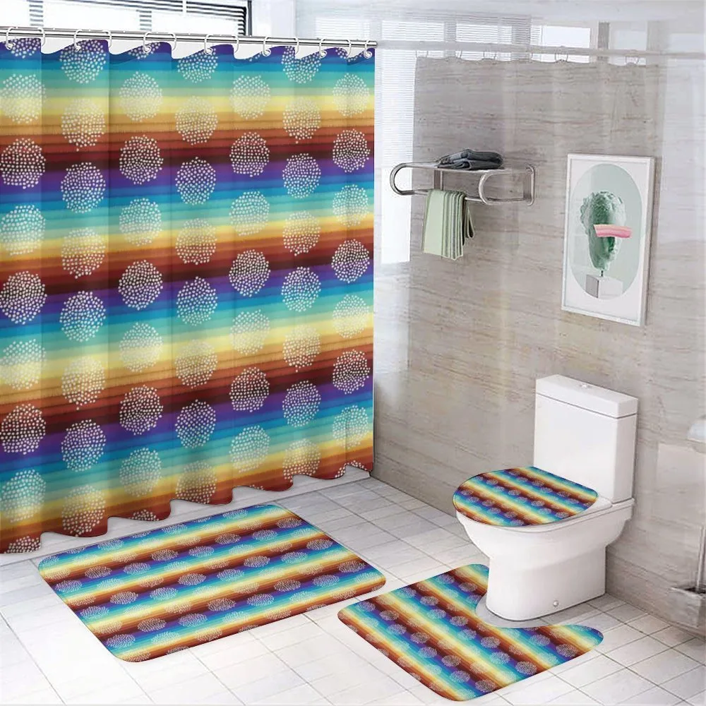 Horizontal Lines Backdrop — 4-Piece Bathroom Set preview