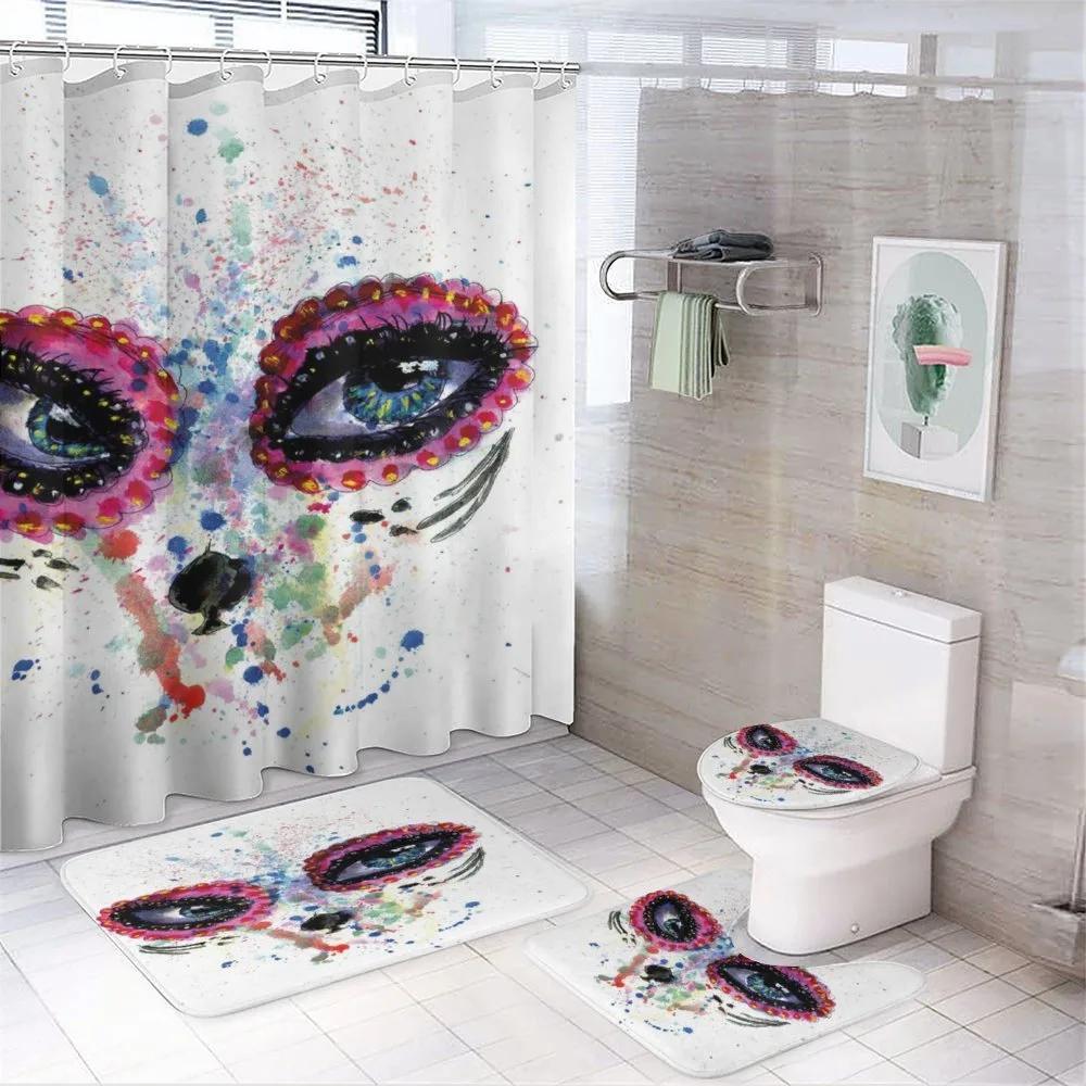 Spooky Big Eyes — 4-Piece Bathroom Set preview
