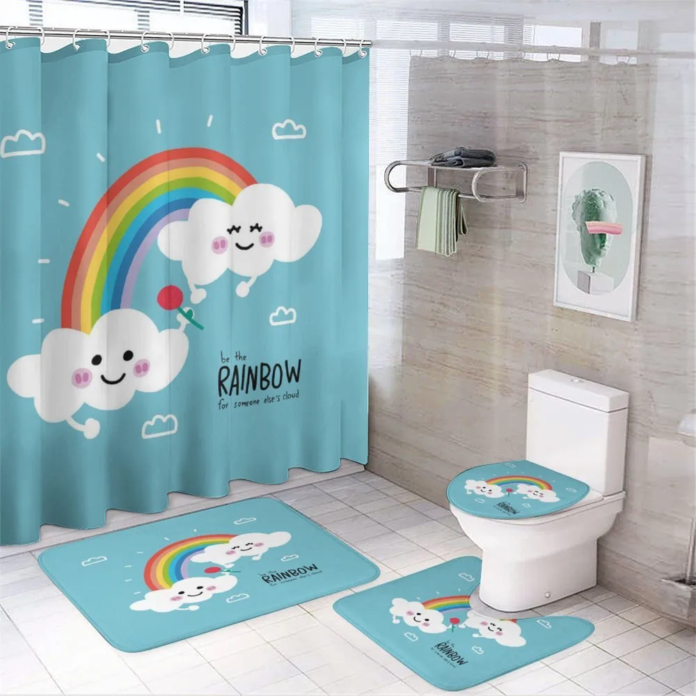 Be Rainbow Someone Saying — 4-Piece Bathroom Set preview