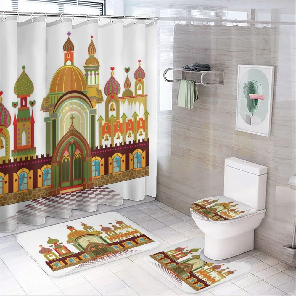 Slavic Architecture Fantasy — 4-Piece Bathroom Set preview